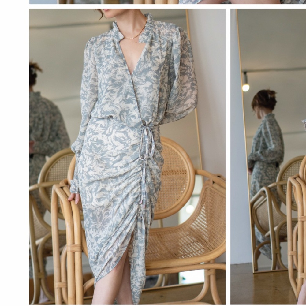 Lilyful long sleeve ruched dress